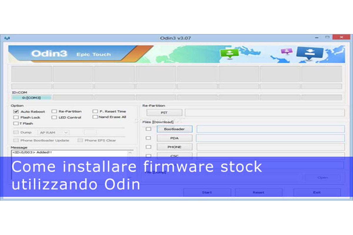 Odin, come installare un firmware