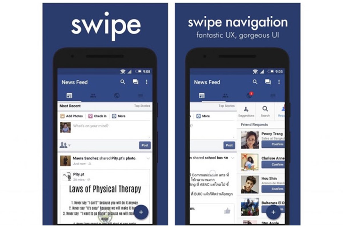 Swipe, l'app che rende Facebook ancora più LITE