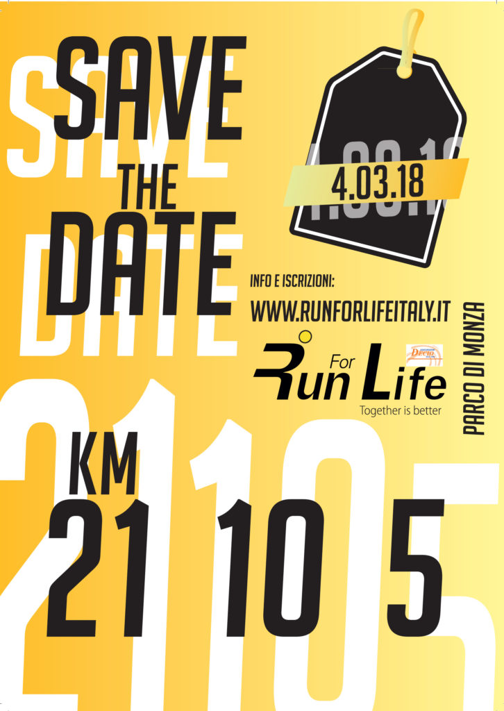 Run for life Decio Assicurazioni... il 4 marzo a Monza!