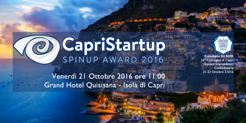 Capri Startup Competition 2016: Premio 'SpinUp 2016'